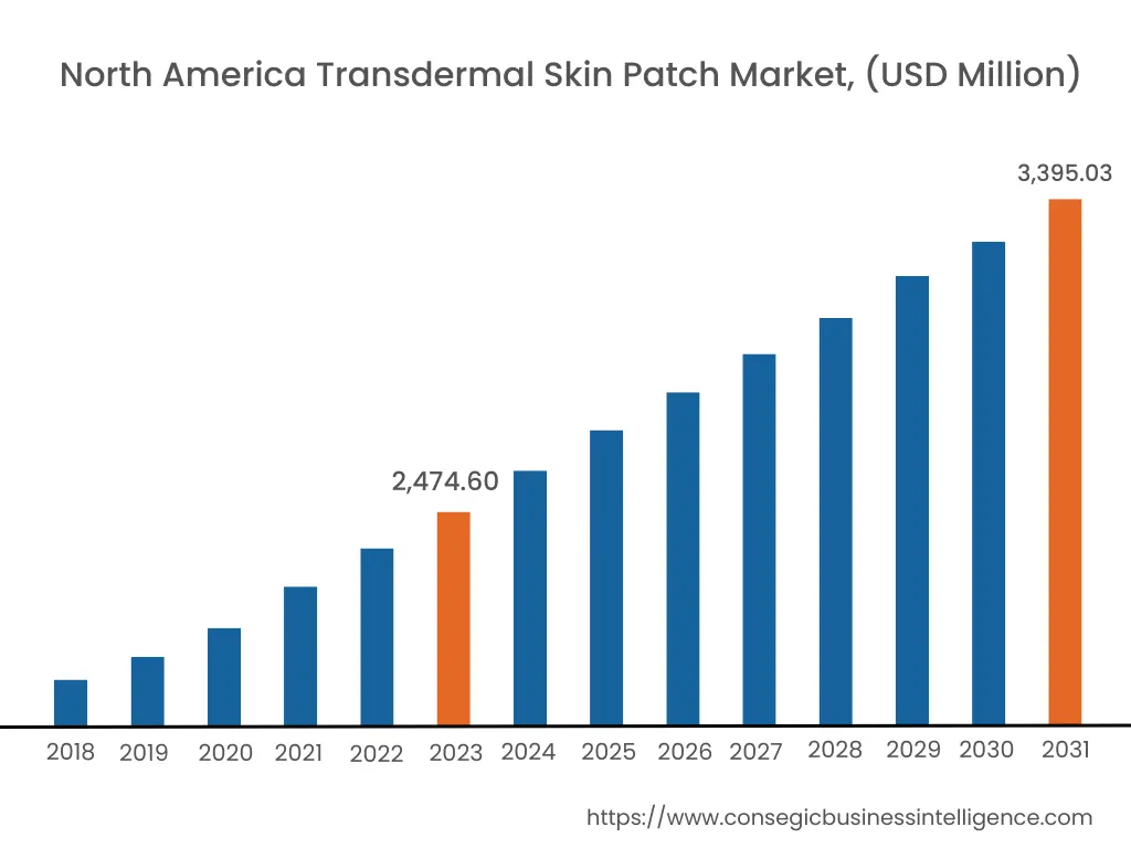 Transdermal Skin Patch Market By Region